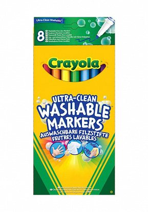 Crayola 58-8330 Смываемые фломастеры "супер чисто" 8шт. фото