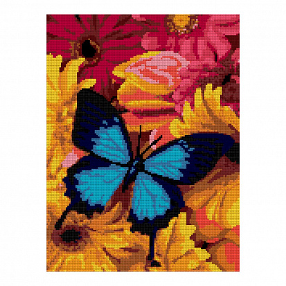 Фото LORI Ам-015 Алмазная мозаика 30*40 см (полное заполнение) "Яркая бабочка"