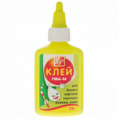 Луч 20С 1350-08 Клей ПВА-М ЛУЧ, 25гр., в желтом флаконе (100) (20С 1350-08)