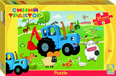 90124 Пазл Макси 24 Синий трактор 90124 Степ /12/