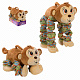 миниатюра Т13880 1TOY функц.плюш.Пружиножки Обезьянка 20х36х23-58 см,звук,3 бат.ААА 1.5 V (вкл.), платф.19х38