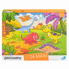 RI2404 Игра детская настольная "24 MAXI Динозавры"