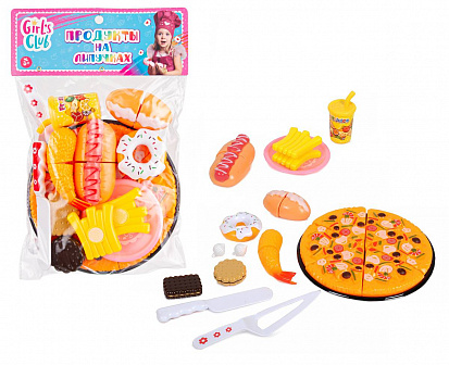 Фото товара IT105217 Набор "Продукты Girl's club" на липучках, в/п 21,5*32*5,5 см.