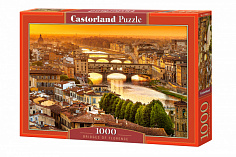 Пазлы C-104826 Мосты Флоренции, 1000 деталей Castor Land