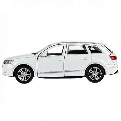 Фото Q7-12-WH Машина металл AUDI Q7 длина 12 см, двер, багаж, инер, белый, кор. Технопарк