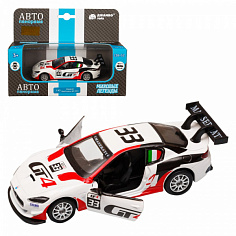 1251216JB ТМ "Автопанорама" Машинка металл. 1:43 maserati Gran Turismo MC GT4, белый, откр. двери, в