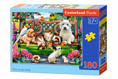 Фото Пазлы B1-018444 Животные в парке, 180 деталей Castor Land