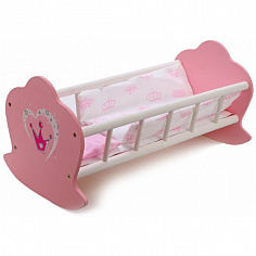 67115 Кроватка-люлька деревянная Корона 51*30*25см