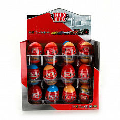 EGG-TP-SPORT МОДЕЛЬ "ТЕХНОПАРК" МЕТАЛЛ. 7,5СМ, В АССОРТ. В ЯЙЦЕ В ДИСПЛЕЕ (РУСС. УП.) УП-36ШТ
