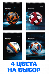 ПП-Б40-7023 Блокнот А6 40л # РАЗНЫЕ ФУТБОЛЬНЫЕ МЯЧИ 5 на гребне , Проф-пресс