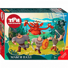 64007 Пазл 30 МАКСИ Контурный Три богатыря 64007 Степ