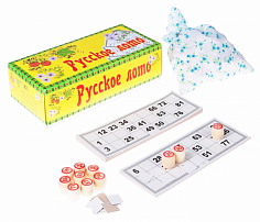 СК-197 Деревянное Лото Русское в карт. коробке /Колорит/
