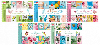 Фото товара Альбом для рисования ХАТБЕР А4 24 листа "КАЛЕЙДОСКОП МОМЕНТОВ" спираль, 5 диз (24А4Всп) (067381) (5/