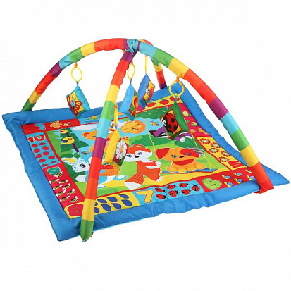 Фото B1387963-RP Детский игровой коврик лесная полянка с мягкими игрушками на подвеске в кор. "Умка"