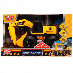 M524-H11257-EXC-R Машина пластик свет-звук ЭКСКАВАТОР, 15,5 см, подв. дет., инерц.,кор. Технопарк