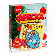 LORI Кп-050 Фреска. Картина из песка "Белочка у ёлочки"