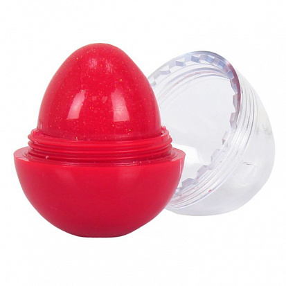 Фото Lukky Т16138 бальзам с блёстками для губ - яйцо Красная заря, с ароматом клубники, 10 г., 