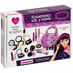 ВВ5065 Игровой набор "Модница", Bondibon Eva Moda, пластиковые аксессуары 10 предм. в сумочке на мол