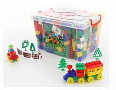 ПОЛЕ55194 Конструктор "Строитель" (396 элементов) (в контейнере)