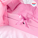 миниатюра МТ 72219 Кроватка с царским балдахином, постельным бельем, ящиком (коллекция "Diamond princes" розов