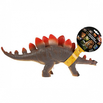 Фото ZY624665-IC Игрушка пластизоль динозавр стегозавры 45*9*20см, звук, хэнтэг Играем вместе