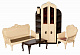 миниатюра Огонек О-1299 Набор мебели для гостинной "Коллекция"