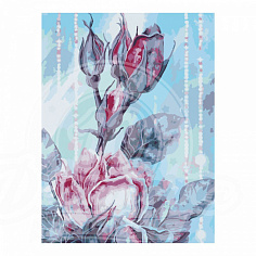 LORI Кпн-260 Картина по номерам на картоне 28,5*38 см "Нежный цветок"