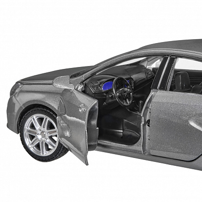 Фото 1251126JB ТМ "Автопанорама" машинка металлическая, LADA VESTA седан, масштаб 1:24, цвет серый, откр