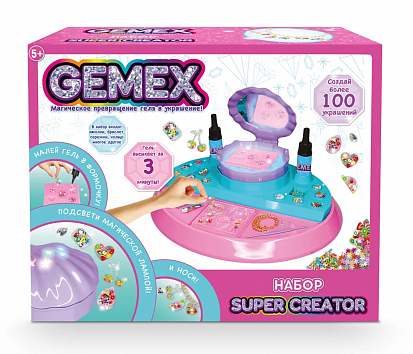 Фото товара HUN8633 Набор для создания украшений и аксессуаров GEMEX, Super Creator