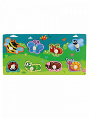 ИД-0184 Деревянная игрушка. Рамка-вкладыш "Насекомые" (30x15x0,5 см) (арт.ИД-0184)