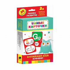 Росмэн 39299 Английский язык. Алфавит (Разв. Карточки 3+)