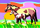 миниатюра LORI Ркн-078 Картина по номерам для малышей "Пара лошадей"