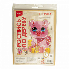 LORI Фнр-010 Роспись по дереву.Копилка "Свинка"