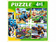 миниатюра П-7586 Пазл 4 в 1 9,16, 25, 36 эл. Набор для мальчиков П-7586