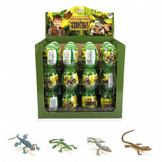 U97090117-1 ЧЕРЕПАХИ И ЯЩЕРИЦЫ "ИГРАЕМ ВМЕСТЕ" 20 АСС. 3" В ПРОЗРАЧНОМ ЯЙЦЕ, В РУСС. ДИСПЛЕЕ (УП-36Ш