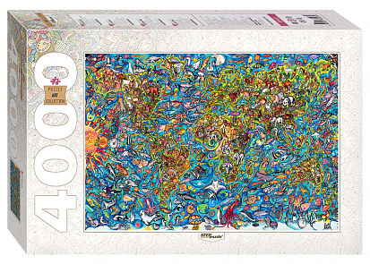 Фото СтепПазл 85407 Мозаика "puzzle" 4000 "Карта мира"