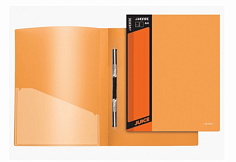 Д-3111722 Папка скоросшиватель А4 deVENTE Juicy с пружинным механизмом 450мм оранжевая, фактура песо