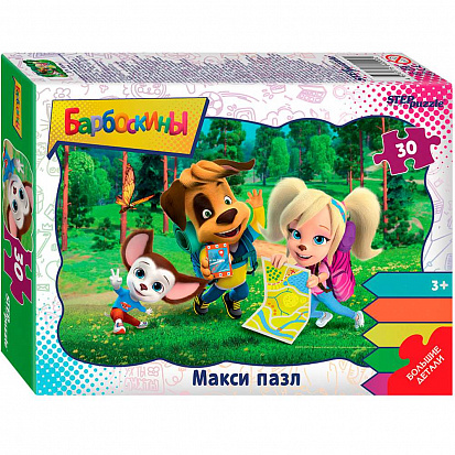 Фото товара 64000 Пазл 30 МАКСИ Контурный Барбоскины 64000 Степ