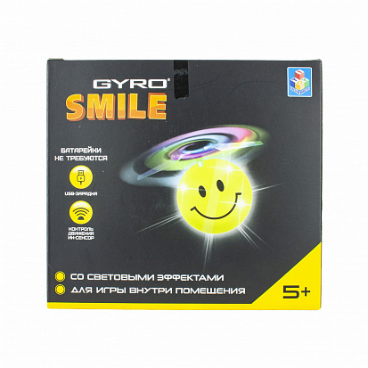 Фото 1toy Т16683 Gyro-Smile, игрушка на сенсорном управлении, со светом, акб, коробка (10013160/250322/31