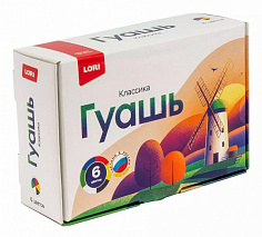 LORI Гк-004 Гуашь "Классика", 16 цветов по 20 мл
