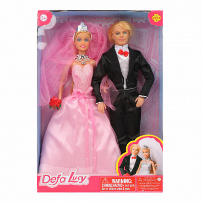 Фото 8305 Игровой набор кукол Defa "Свадьба", 2 куклы, 3 предм.в компл., кор
