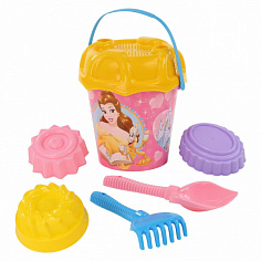 ПОЛЕ67234 Набор Disney "Принцесса" №14: ведро большое с наклейкой, ситечко большое №3, лопата №6, гр