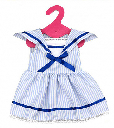 Фото KQ079734 Одежда для куклы 39-45см: платье "Морячка", пакет с вешалкой