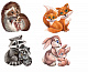 миниатюра MPZCAN29-M Collection ANIMALS. Лес. 4 пазла по 4 детали. 16 деталей. Размер 21,5 х 21,5. Средний раз