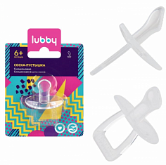 LUBBY16406 Соска-пустышка"Силиконовая",от 0мес,силикон,скошенный сосок