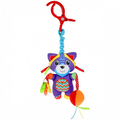 Фото RPH-R4 Текстильная игрушка подвеска с погремушками енот на блистере Умка