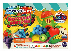 PDSET-MAZAVTRAK Набор с тестом для лепки и формочками вкусный завтрак, 24 см МУЛЬТИ АРТ