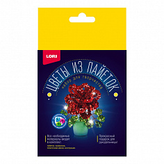 LORI Цв-037 Цветы из пайеток "Роза"