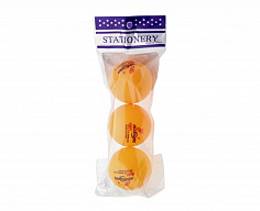 IT105910 Мячики для пинг-понга "STAR Team" 3 шт в пакете. Цвет: оранжевый, материал PE, в/п 17*7 см.