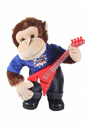 Фото товара Обезьяна с гитарой JM301 поет: "А мне хочется,хочется..."